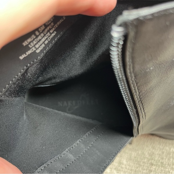 Naked Feet Xenus Platform Leather Boot Black Grunge Goth Size 8.5 Festival Chunk - Picture 11 of 14